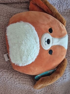 Squishmallows Orange and White Dog Plush